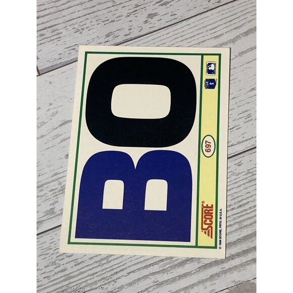 1990 Score Bo Jackson #697 Baseball Football Card Royals Raiders - Picture 2 of 2